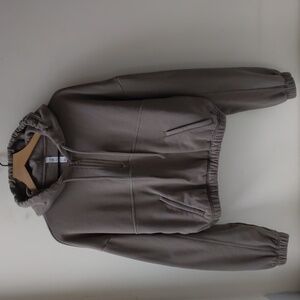 Alo Yoga Stadium Half Zip Hoodie Gray Women's Medium fits like large